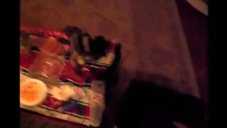 A drunk girl ended up in the trash and started to suck a dick
