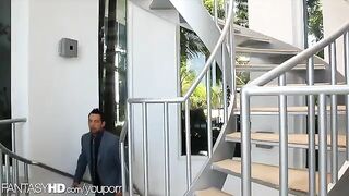 Masseuse has two clients at once at her home in this hot vid