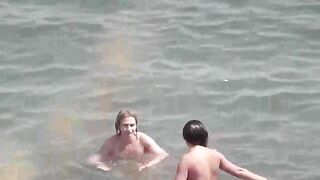 Bathing in the sea without any clothes is very refreshing