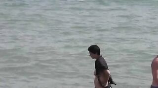 Bathing in the sea without any clothes is very refreshing