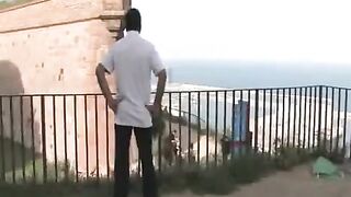 Group sex in public place with young beautiful girls