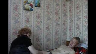 The hidden camera has captured an intimate encounter between a mother and son
