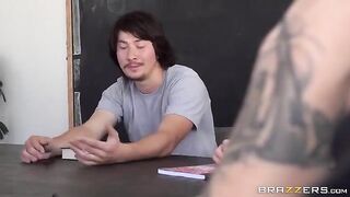 The guy fixed the girl to the bed and fucked her