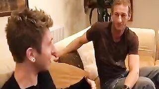 A peeping brother fucked his naked stepsister on TV