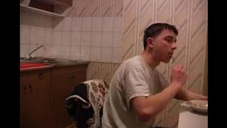 The man raped his mom in the kitchen, it's even hotter