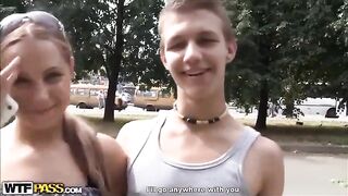 A sexual guy licked the pussies of two girls in this hot video