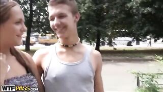 A sexual guy licked the pussies of two girls in this hot video