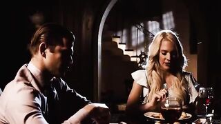 The rich man has his own way of showing tenderness to his girlfriend