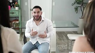 You can also become a porn actor, not only a call boy, as seen in similar kitchen scenes