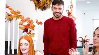 A man divided the reed-haired girl with his penis on Thanksgiving