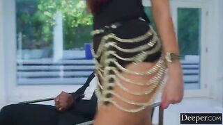 Security guard fucks brunette with a big ass and huge tits
