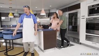 A new neighbor gets oily anal hole drilled