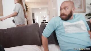 Horny girlfriend gets creampied by her lover right in front of her boyfriend