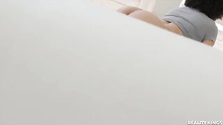 Spying on the bubble butt Latina in the yoga room is pure gold