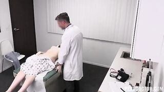 The doctor checked the boy for a cold and examined his cock