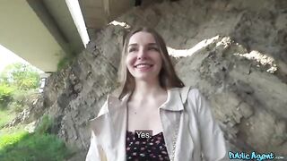 Fucked shy girl outdoors for money, it was a good day