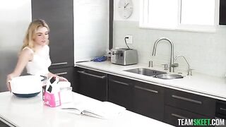 She got a cake and she got a cock in her pussy