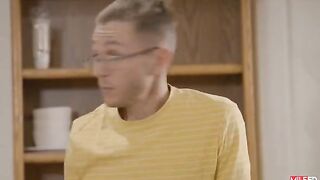 A hot MILF is getting banged by two cocks at once
