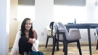 Angelic Sinner - sexy girl in stockings and garter, tempting hubby
