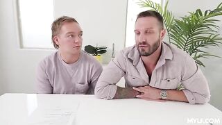 A hot chick in stockings fucks with her fake husband at home