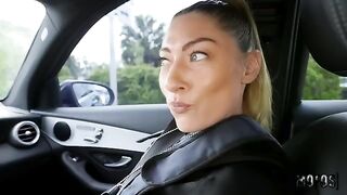 A hot and hungry cop getting his dick sucked in the car