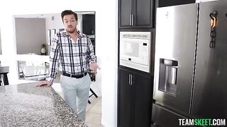 She spread her legs and let him lick the chocolate from her pussy