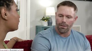 Girl sucks dick of her new lover on the first date