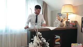 A man with a big cock fucks the appetizing beautiful woman hard