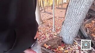 A walk in the park turns into an intimate encounter for a couple