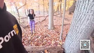 A walk in the park turns into an intimate encounter for a couple