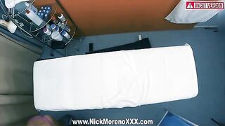 The massage therapist played with the body of a 19-year-old girl and got excited