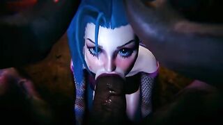 Big black cock for League of Legends hotties Jinx and Vi to fuck