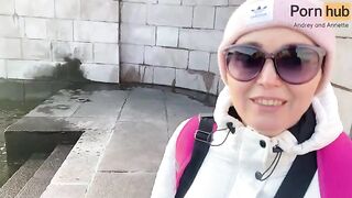 I went for a walk instead of jogging and he pulled me to fuck at the hotel - POV