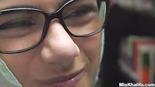 Mia Khalifa gets fucked in the library by a horny student