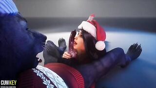 Busty girl fucked by a werewolf in 3D porn