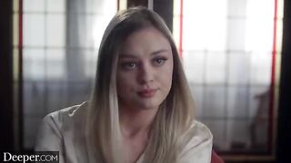 A hot girl, gorgeous Amber Moore, fucks with a man in uniform