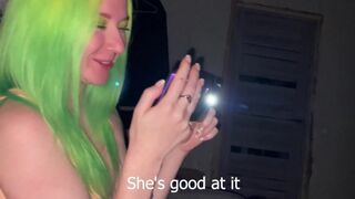Girl sucks her friend’s boyfriend’s cock for a bet on a wild night