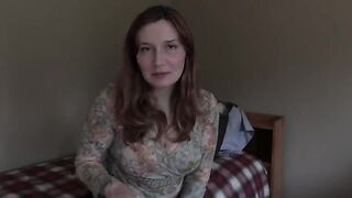 A step mom birthday blowjob scene with a redhead woman performing orally on her step son