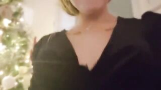 A cute French girl serves her boyfriend a special dessert