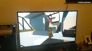 A hot challenge with a girl related to video games