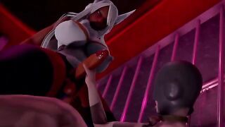 Futa Mirko fucks a guy hard, showcasing her huge cock in action