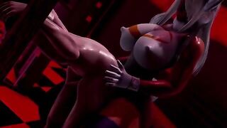 Futa Mirko fucks a guy hard, showcasing her huge cock in action