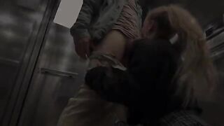 A hot encounter in the elevator with a stunning schoolgirl, no big deal