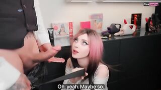 Help the babe choose a new toy in the sex shop