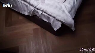 A girl is having dirty thoughts in her head