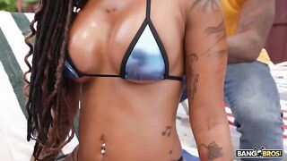 Her black mouth is made for a big dick, not for talking