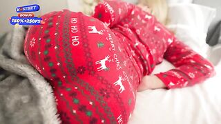 The stepmom is dreaming about a Christmas present from her stepson