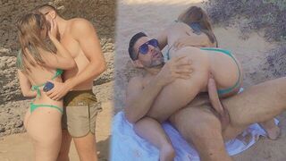 Picking up a girl in the beach and fucking her hard