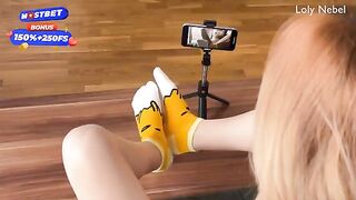 I made a footjob video with my hot step sister, showcasing our fetish