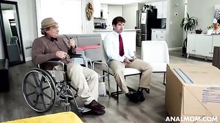A man fucked in all holes by a woman with great passion